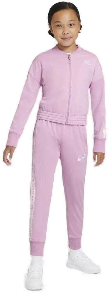 #3 - Nike Sportswear Tracksuit Piger Joggingsæt Pink 158170 / Xl