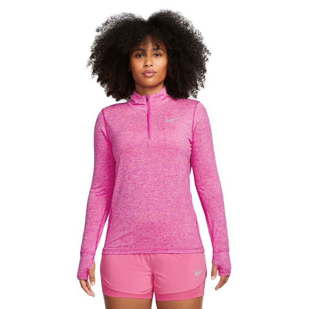 Nike Element 1/2zip Løbetrøje Damer Tøj Pink S