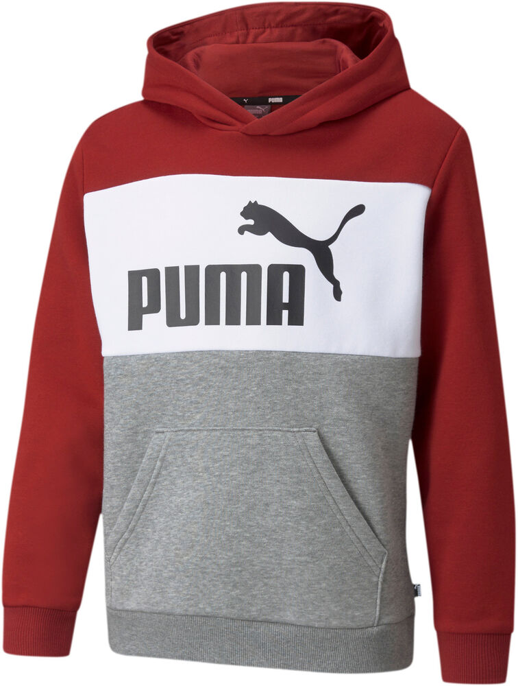 Puma Essentials+ Colourblock Hættetrøje Unisex Tøj Rød 110