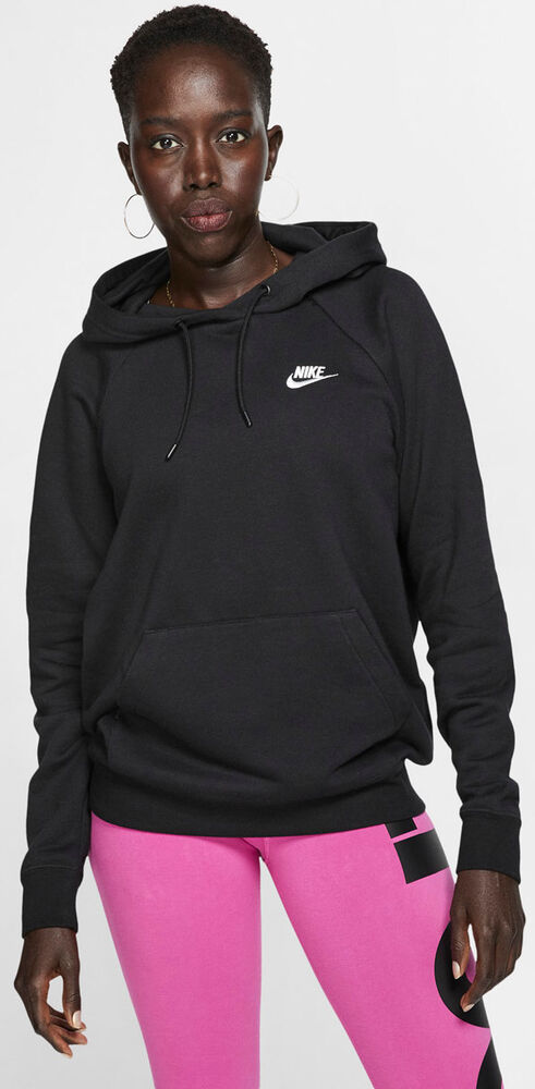 Nike Sportswear Essential Fleece Hættetrøje Damer Tøj Sort Xs