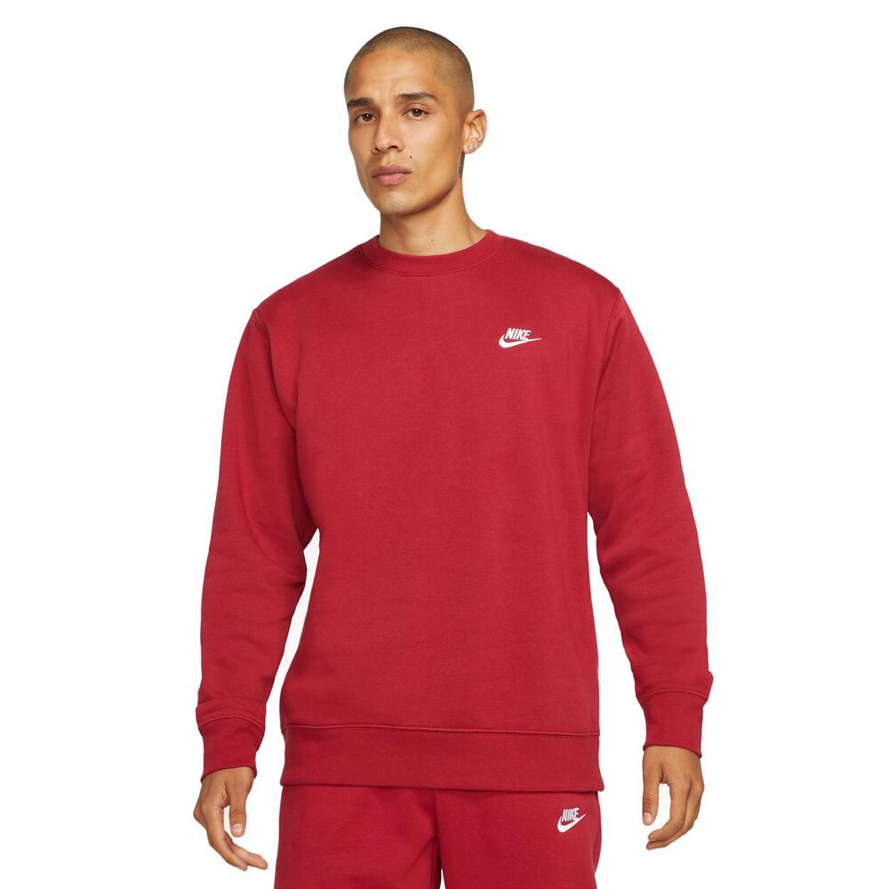 Nike Sportswear Club Fleece Sweatshirt Herrer Tøj Rød Xl