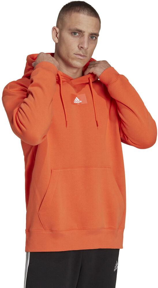 Adidas Essentials Feelvivid Cotton Fleece Drop Shoulder Hættetrøje Herrer Tøj Orange L