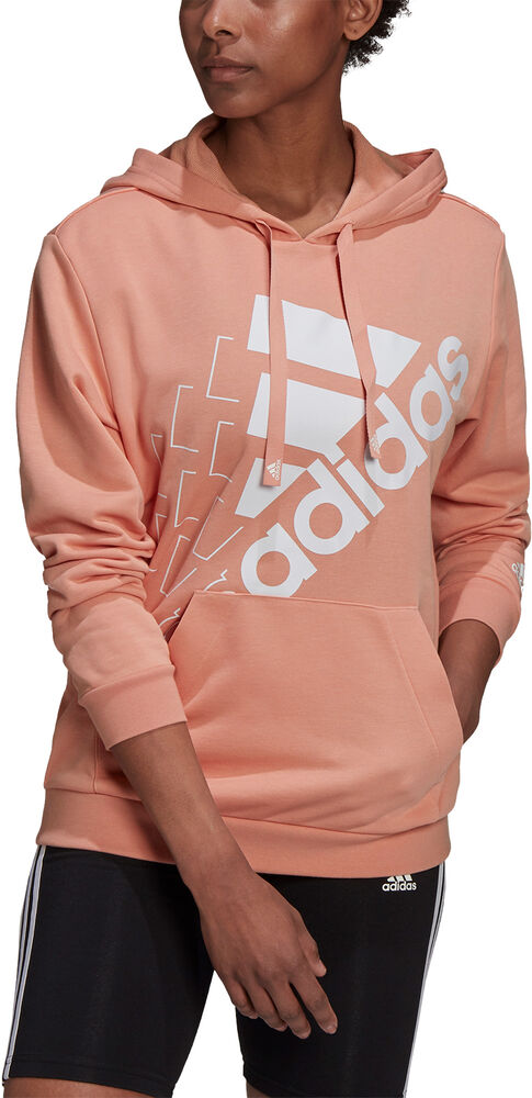 Adidas Brand Love Slanted Logo Relaxed Hættetrøje Damer Spar2540 Pink S