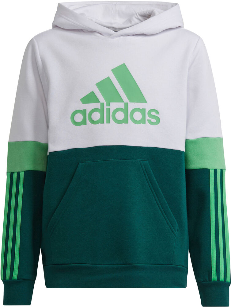 Adidas Colorblock Fleece Hættetrøje Unisex Tøj Grøn 140