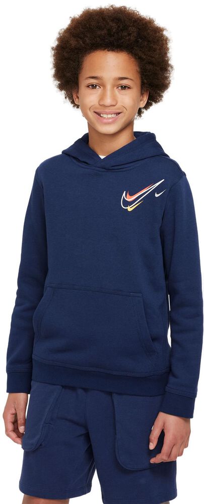 Nike Sportswear Fleece Hættetrøje Drenge Hoodies Og Sweatshirts Blå 147158 / L