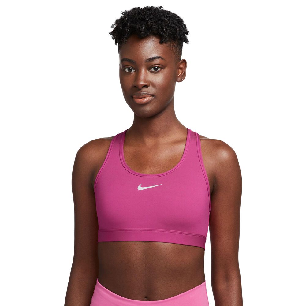 Nike Drifit Medium Support Polstret Sports Bh Damer Sports Bh Pink Xs