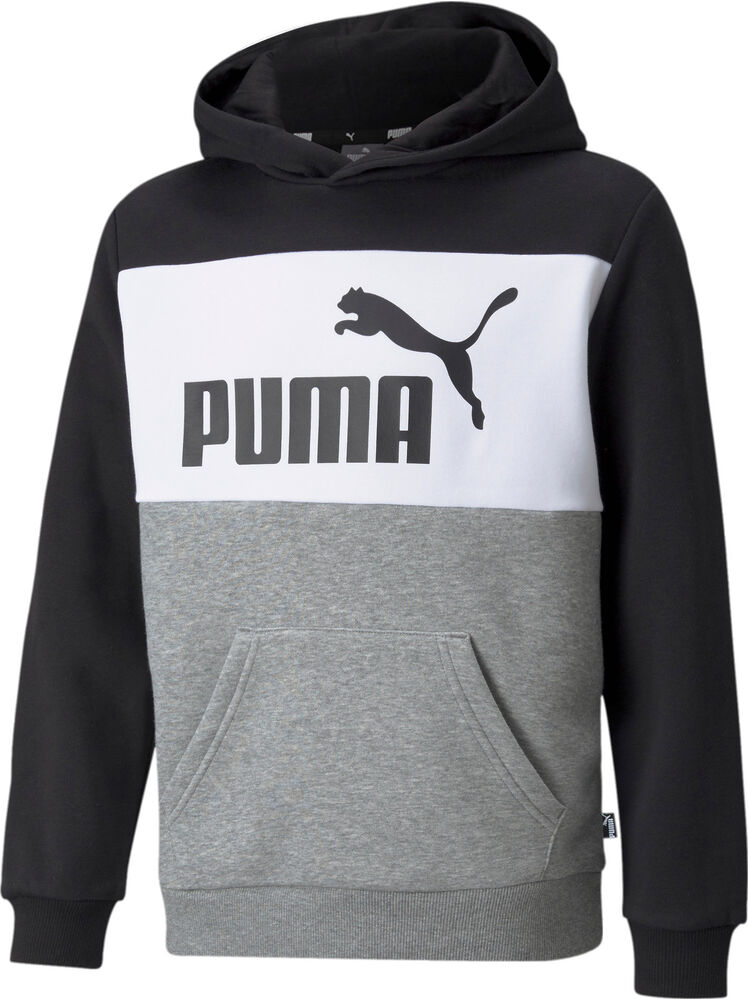 Puma Essentials+ Colourblock Hættetrøje Unisex Tøj Grå 92