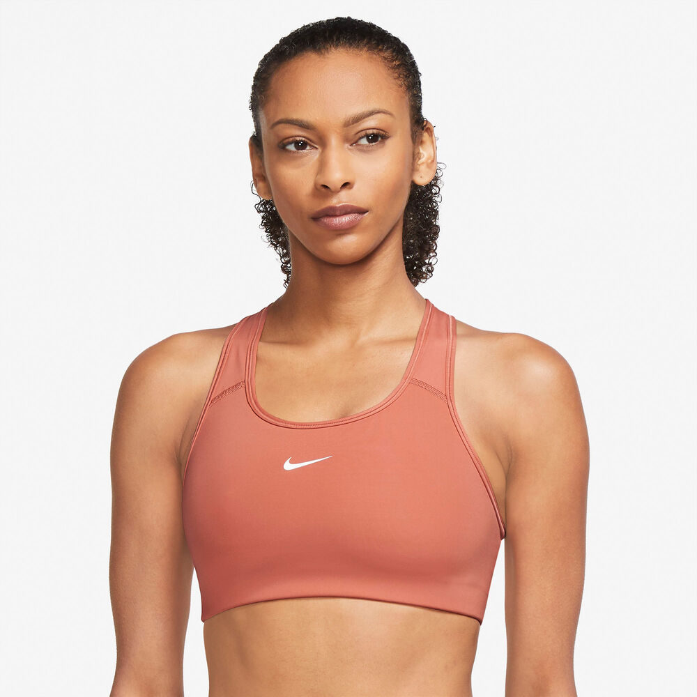 Nike Swoosh Mediumsupport Sports Bh Damer Tøj Orange M