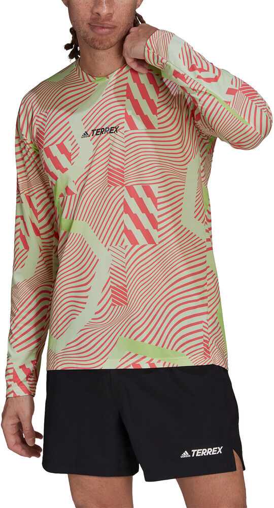 Adidas Terrex Primeblue Trail Løbetrøje Herrer Langærmet Tshirts Multifarvet L