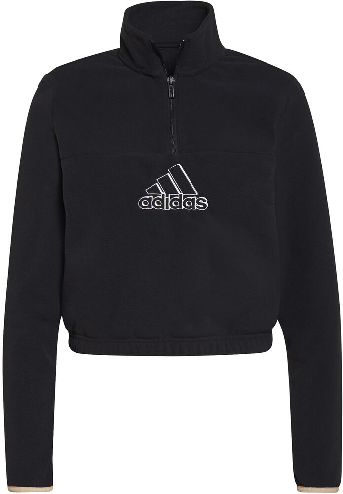 Adidas Brand Love Polar Fleece Embroidered Logo Halfzip Sweatshirt Damer Spar4060 Sort 2xl