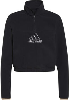 Brand Love Polar Fleece Embroidered Logo Half-Zip sweatshirt