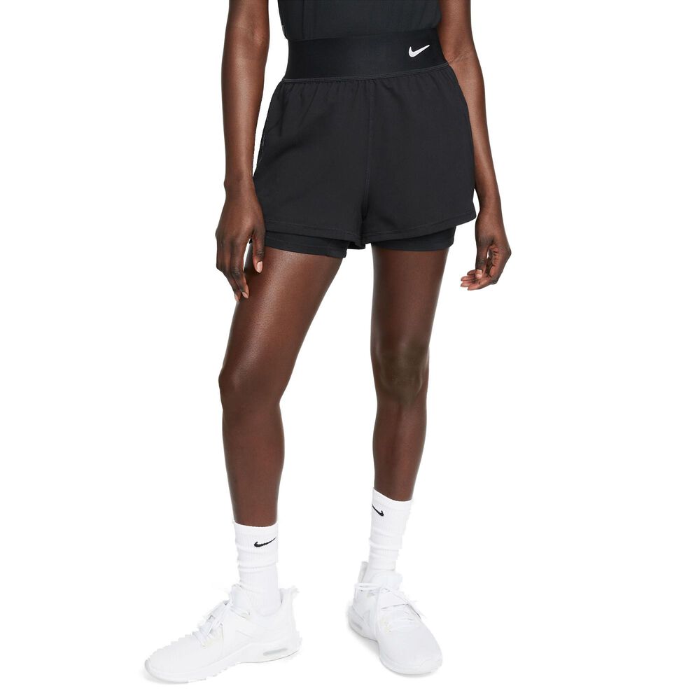 Nike Court Drifit Advantage Tennis Shorts Damer Tøj Sort Xl