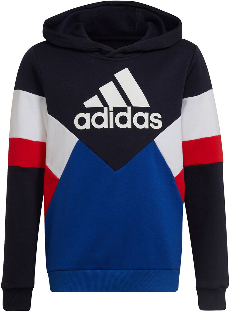 Adidas Colorblock Fleece Hættetrøje Drenge Hoodies Og Sweatshirts Sort 140