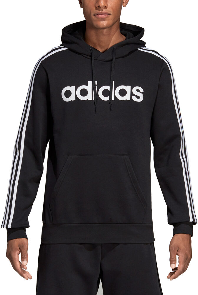 #2 - Adidas Essentials 3stripes Pullover Hættetrøje Herrer Tøj Sort M