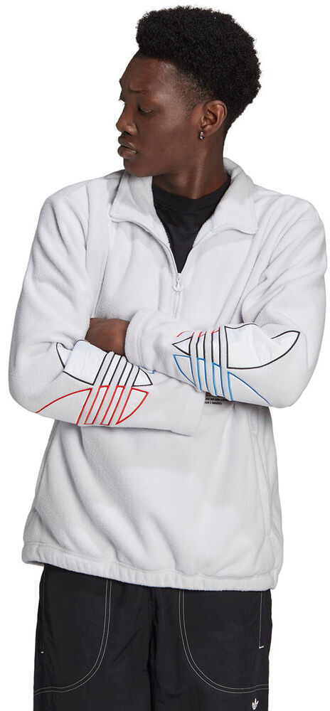 Adidas Adicolor Polar Fleece Halfzip Sweatshirt Herrer Tøj Hvid S