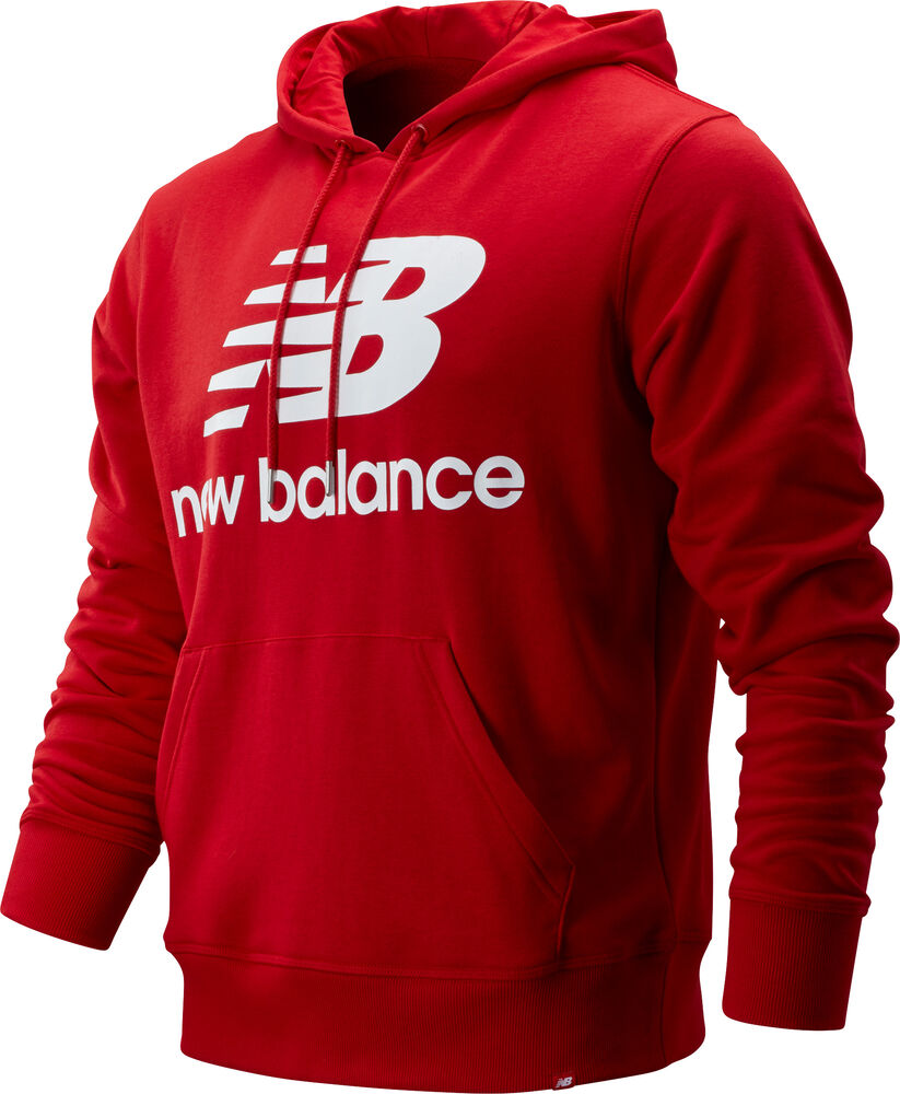 8: New Balance Essentials Stacked Logo Hættetrøje Herrer Spar2540 Rød Xl