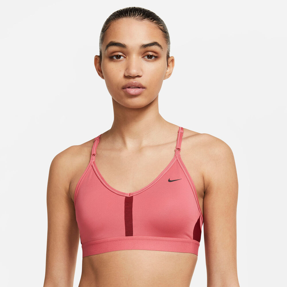 Nike Indy Vneck Light Support Sports Bh Damer Tøj Pink M