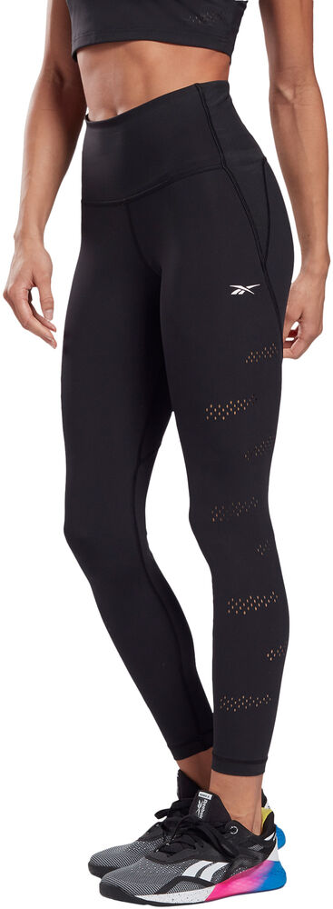 8: Reebok Lux Perform Perforated Highrise Tights Damer Tøj Sort Xs