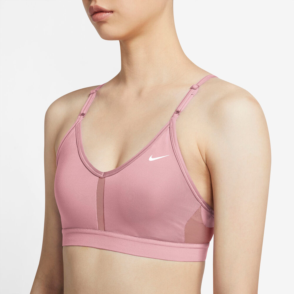 Nike Indy Vneck Light Support Sports Bh Damer Tøj Pink L