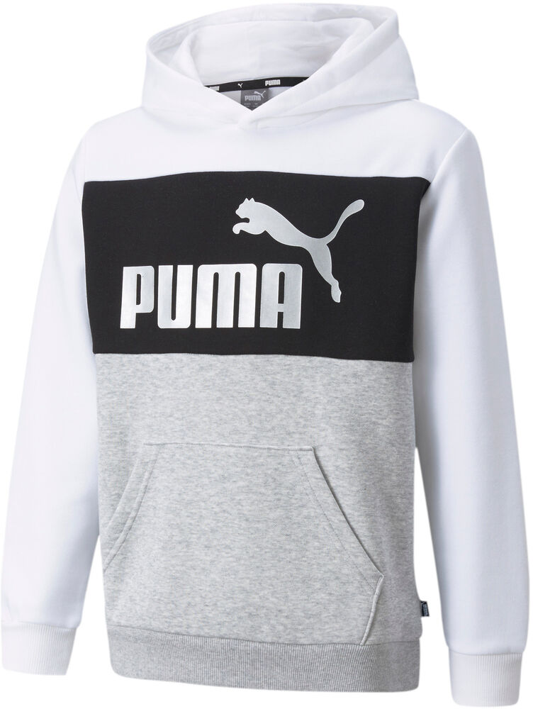 Puma Essentials+ Colourblock Hættetrøje Unisex Tøj Hvid 92