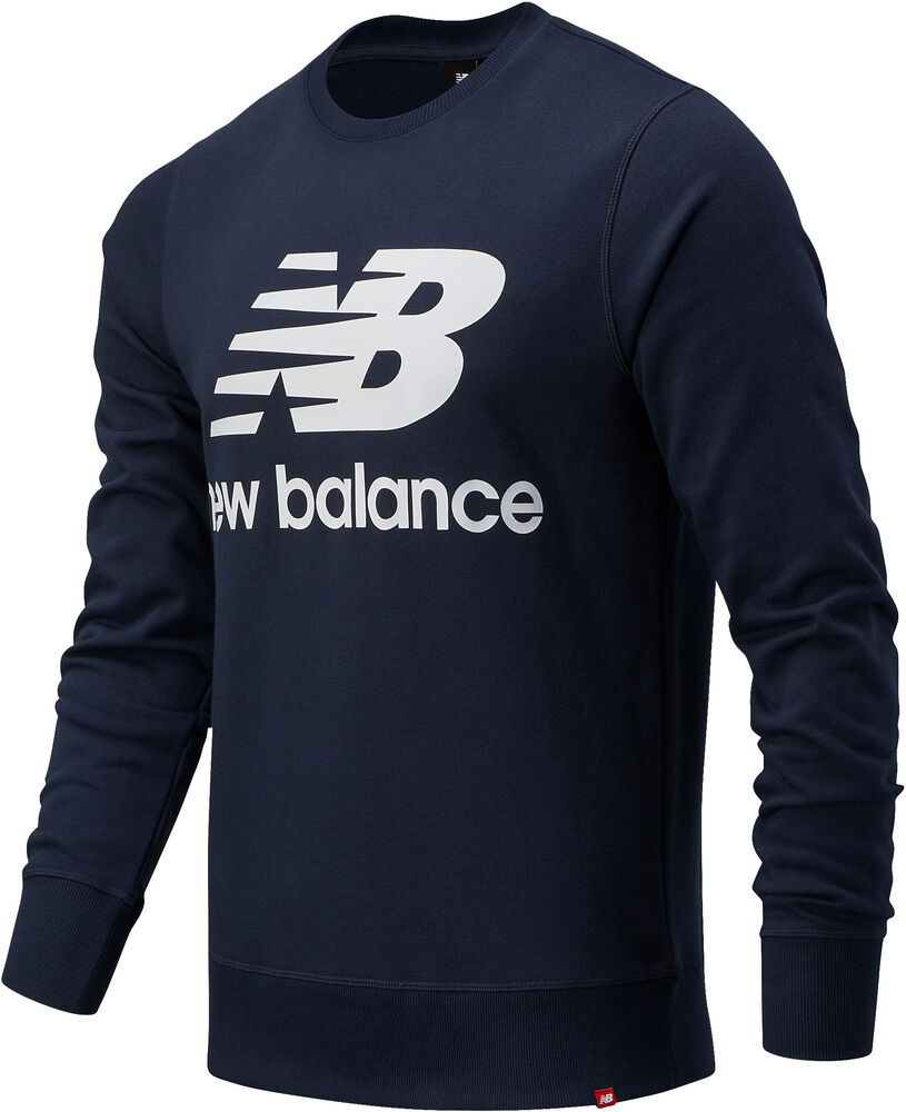 New Balance Essentials Stacked Logo Sweatshirt Herrer Tøj Blå S