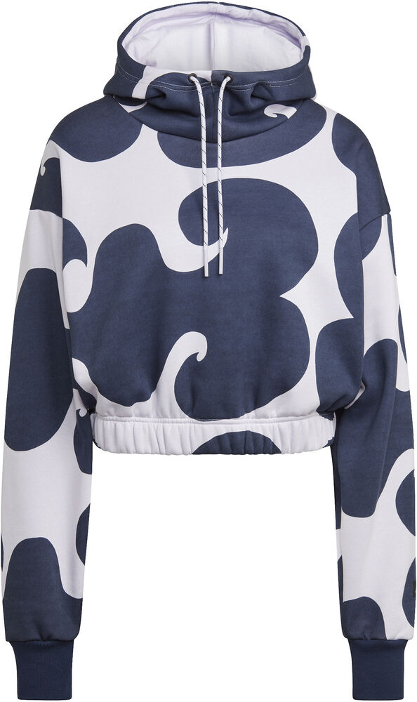 Adidas Marimekko Crop Hættetrøje Damer Tøj Hvid L