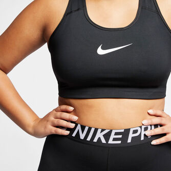 Medium Støtte Nike Swoosh Bold Sports-BH Plus Size i Sort