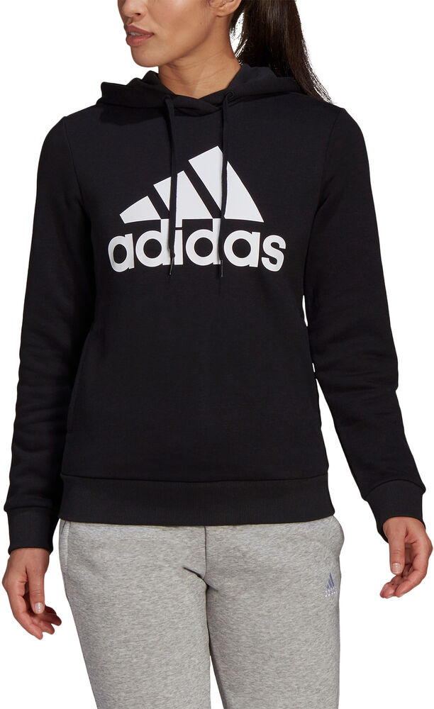 Adidas Loungewear Essentials Logo Fleece Hættetrøje Damer Tøj Sort Xs