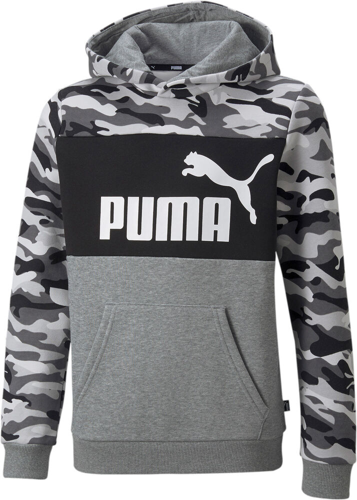 Puma Essentials+ Camo Hættetrøje Drenge Tøj Grå 104