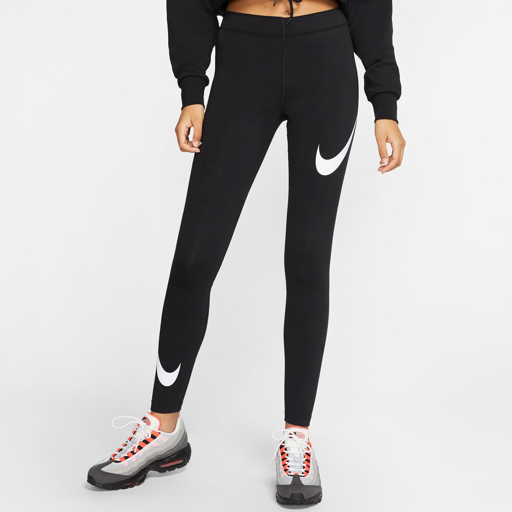 Nike Sportswear Legasee Swoosh Leggings Damer Tights Sort Xs