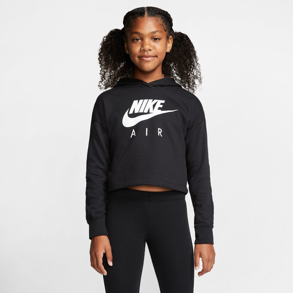 Nike Air Cropped Hættetrøje Unisex Hoodies Og Sweatshirts Sort Xl