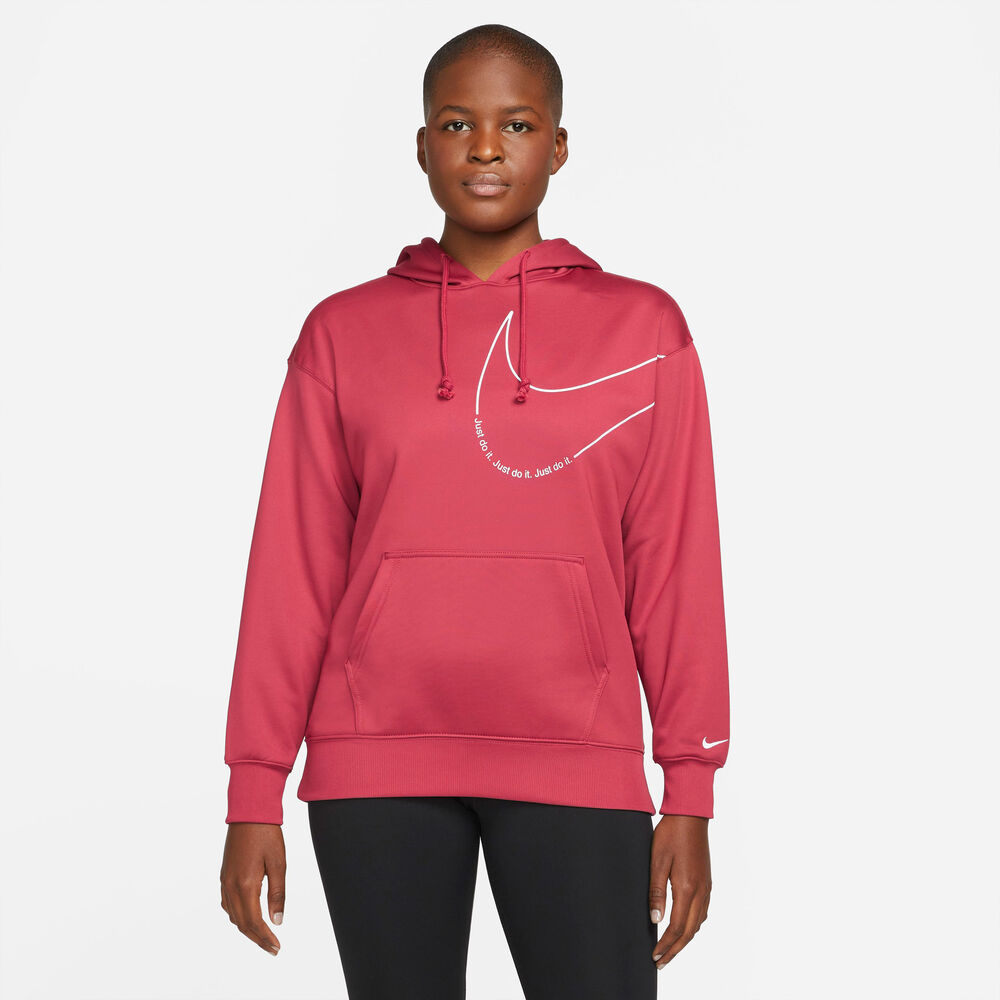 Nike Thermafit Fleece Træningshættetrøje (plus Size) Damer Tøj Pink S