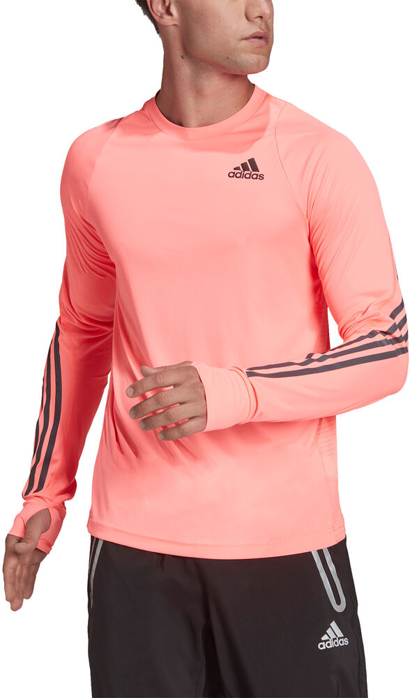 Adidas Run Icon Full Reflective 3stripes Løbetrøje Herrer Tøj Pink 2xl