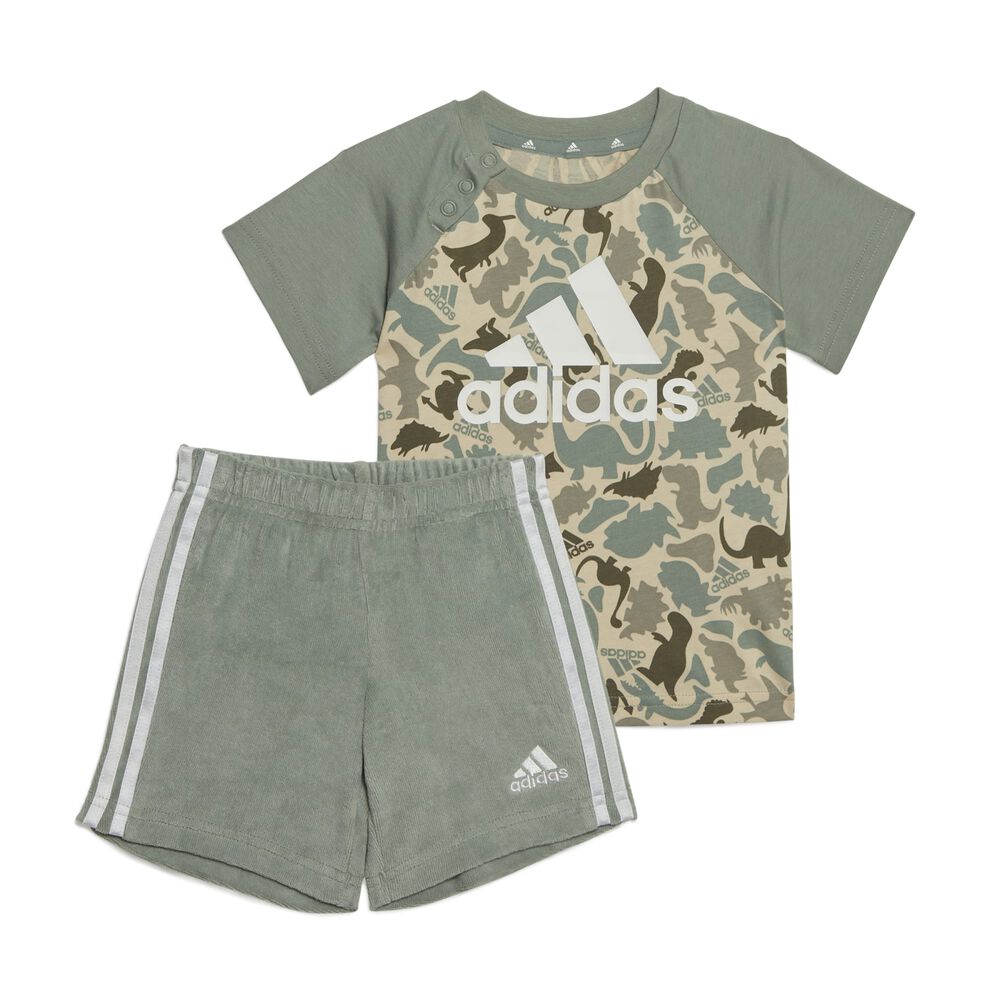 Adidas Dino Camo Allover Print Tshirt Og Shorts Sæt Drenge Tøj 74
