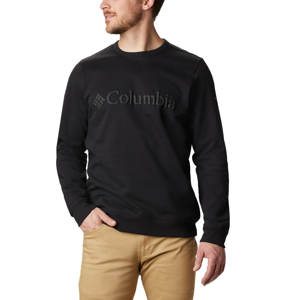 Columbia Logo Fleece Sweatshirt Herrer Tøj Sort S