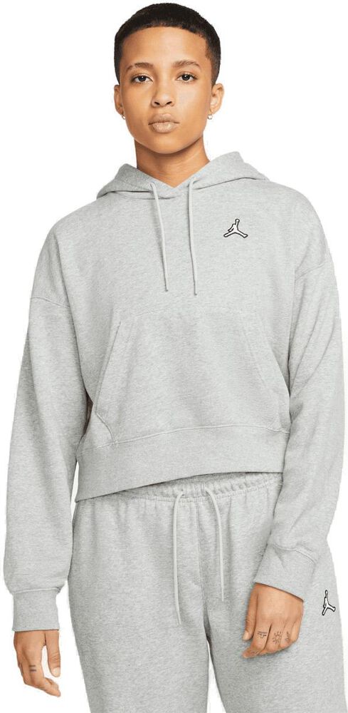 Nike Jordan Essentials Fleece Hættetrøje Damer Tøj Grå L