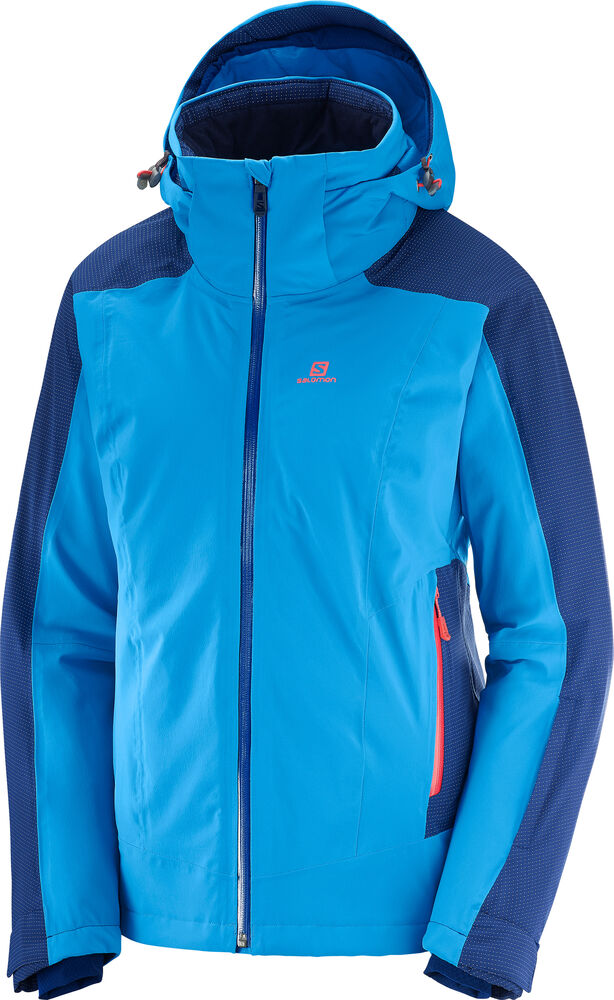 Salomon Brilliant Ski Jacket Damer Tøj Blå S