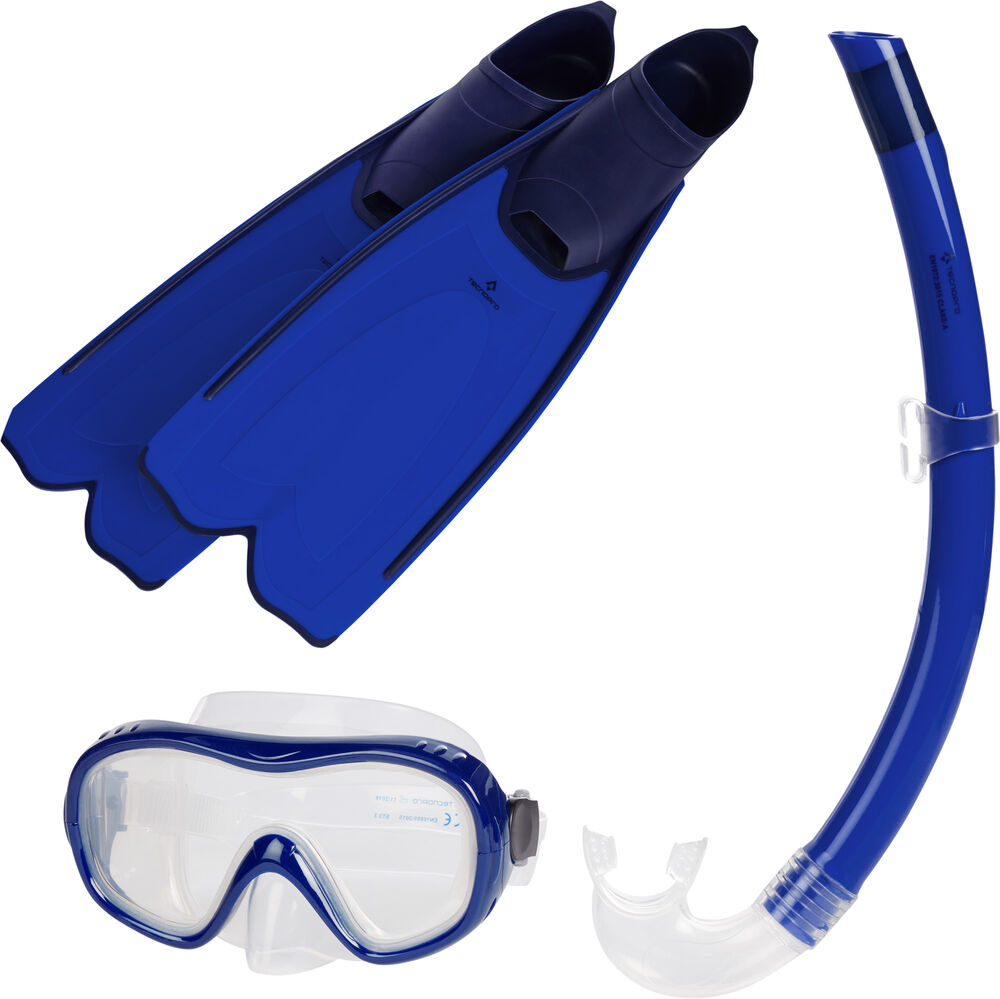 6: Tecnopro St3 Dykkersæt Unisex Svømmebriller & Dykkerbriller Blå 4xl