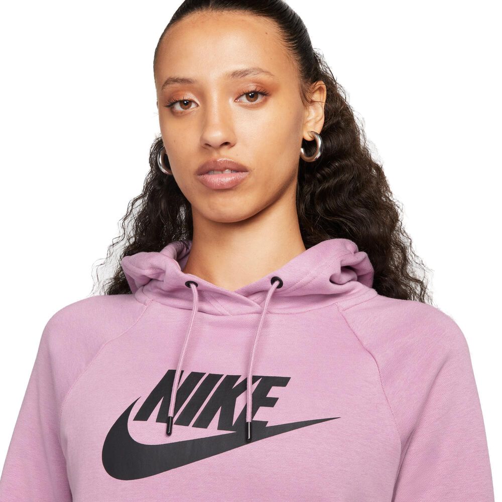 Nike Sportswear Essential Fleece Hættetrøje Damer Tøj Lilla L