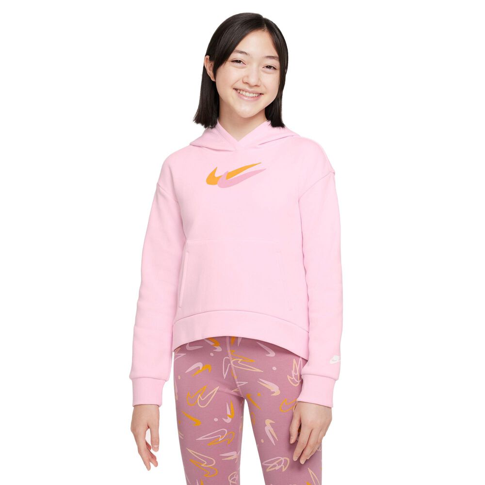 Nike Sportswear Fleece Hættetrøje Piger Hoodies Og Sweatshirts Pink 147158 / L