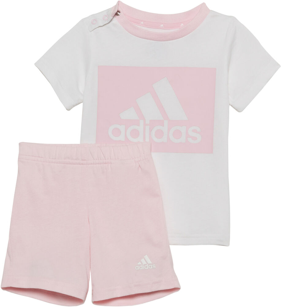 Adidas Essentials Sæt, Shorts + Tshirt Piger Tøj Pink 104