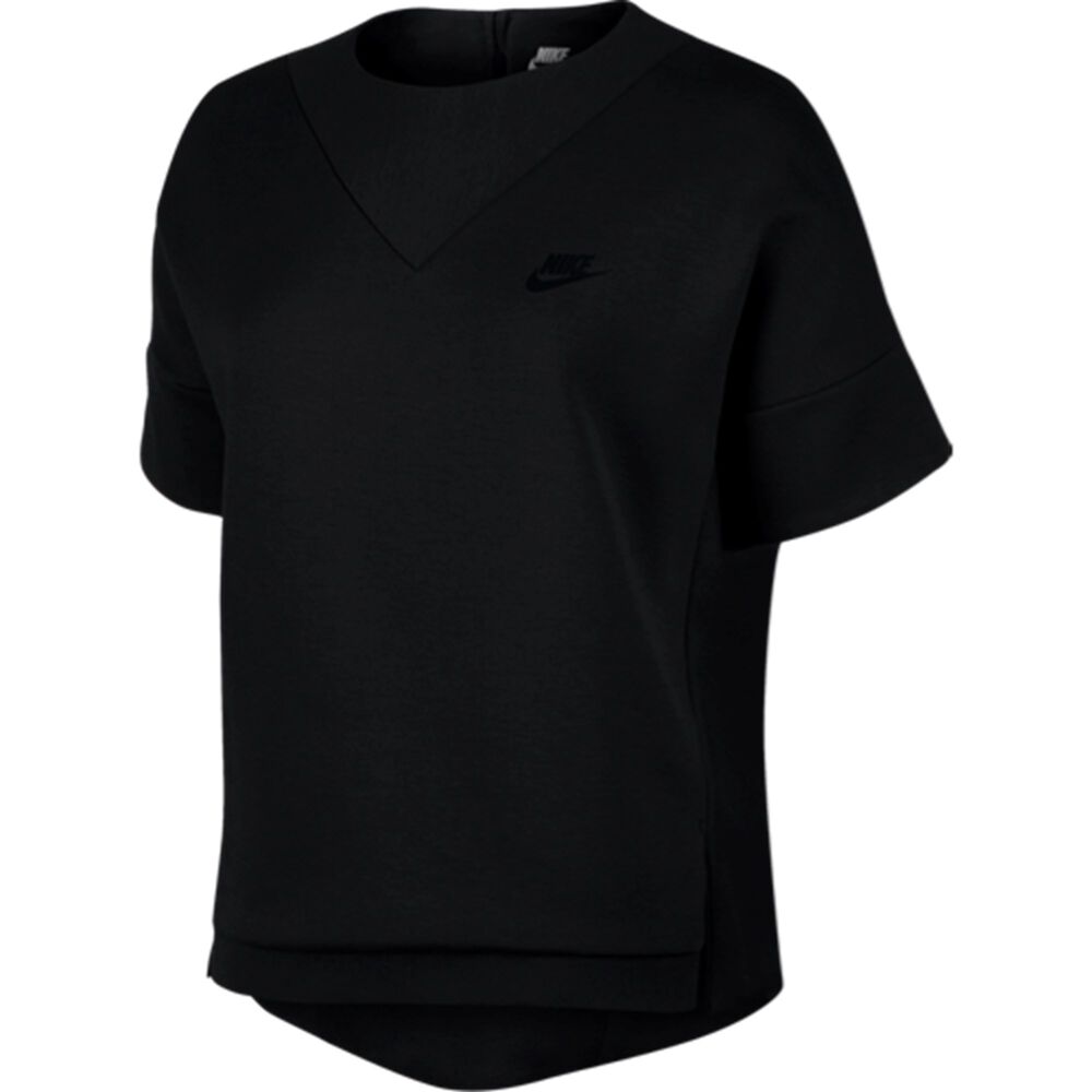 7: Nike Sportswear Tech Fleece Crew Knit Ss Damer Tøj Sort M