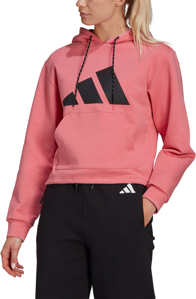 Adidas Adidas Sportswear Relaxed Doubleknit Hættetrøje Damer Tøj Pink Xl