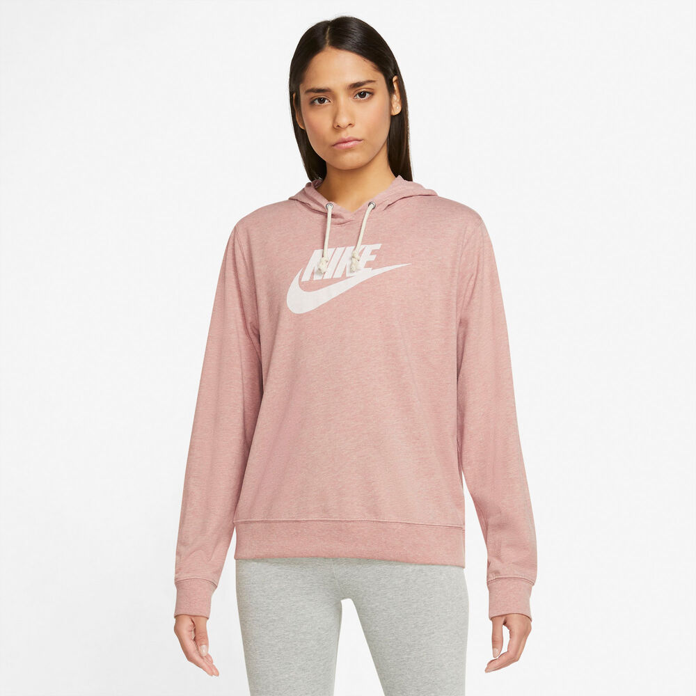 Nike Sportswear Gym Vintage Hættetrøje Damer Tøj Pink L