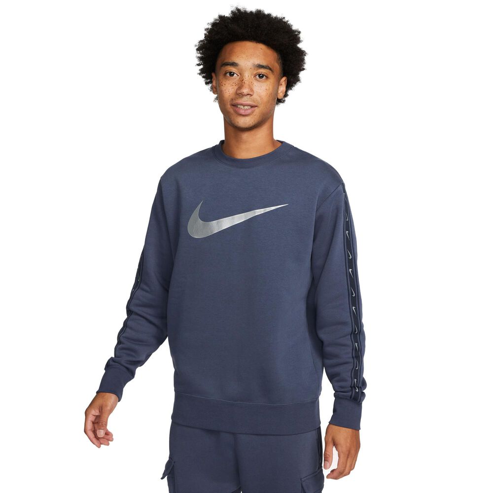 Nike Sportswear Repeat Fleece Sweatshirt Herrer Hoodies Og Sweatshirts Blå M