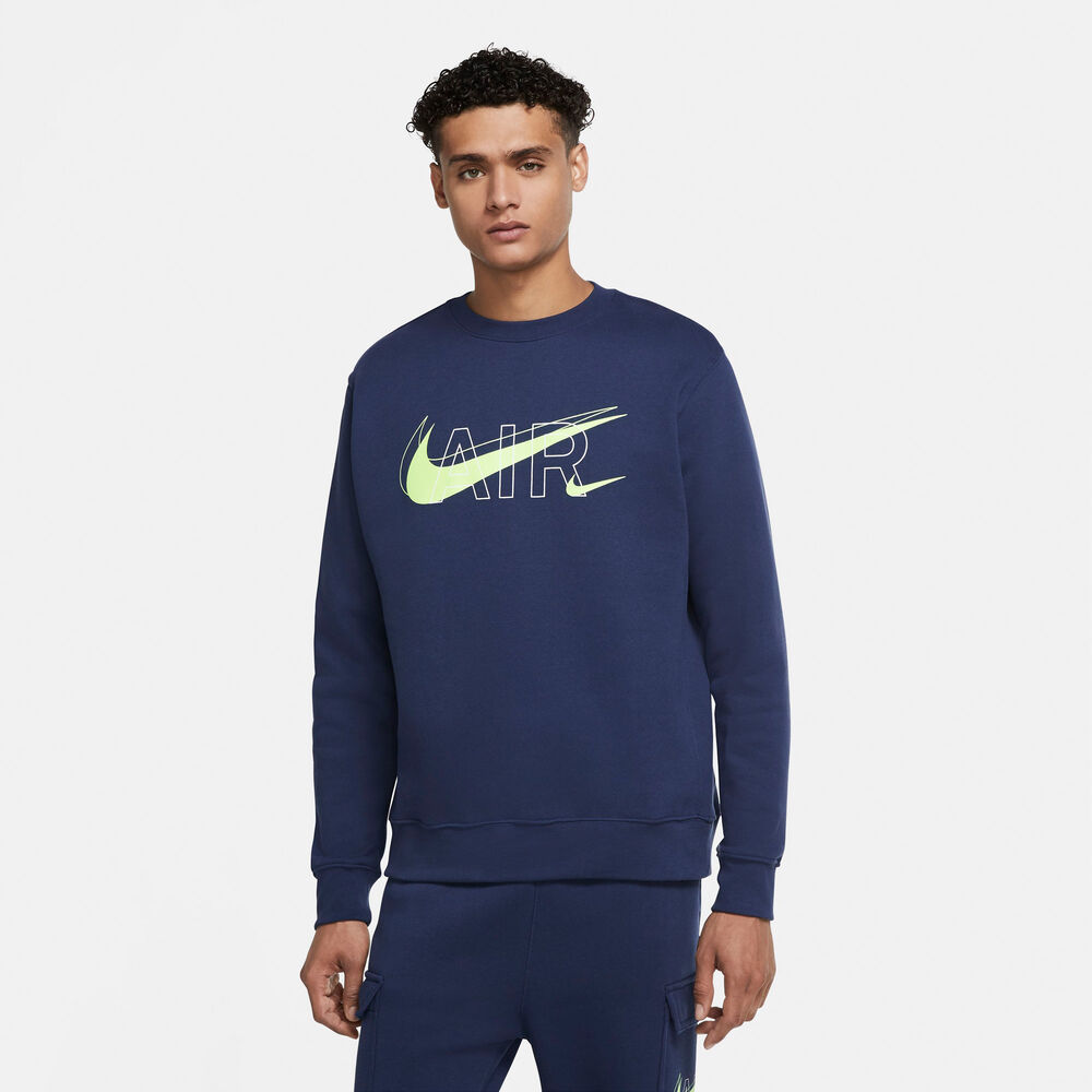 Nike Sportswear Fleece Sweatshirt Herrer Hoodies Og Sweatshirts Blå L