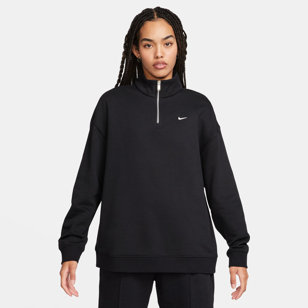 Nike Sportswear Oversized 1/4zip Fleece Sweatshirt Damer Tøj Sort Xs