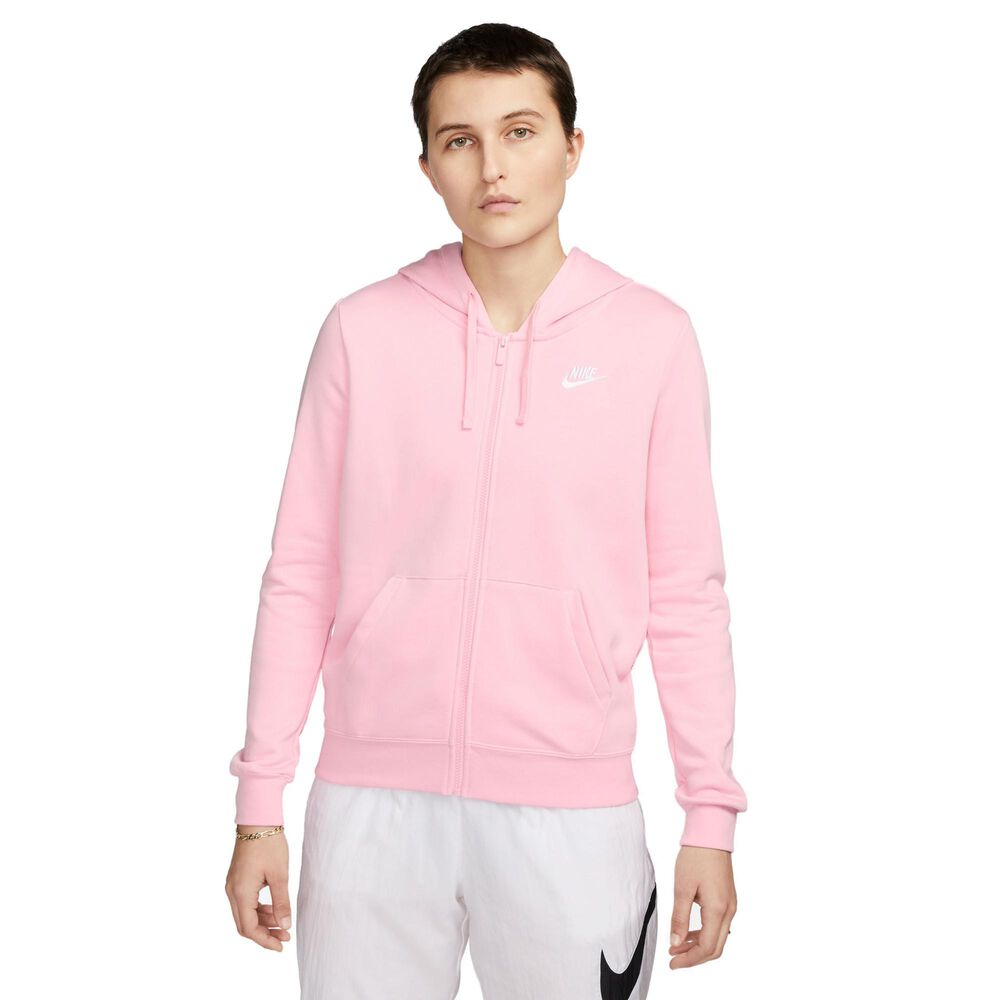 Nike Sportswear Club Fleece Full Zip Hættetrøje Damer Tøj Pink S