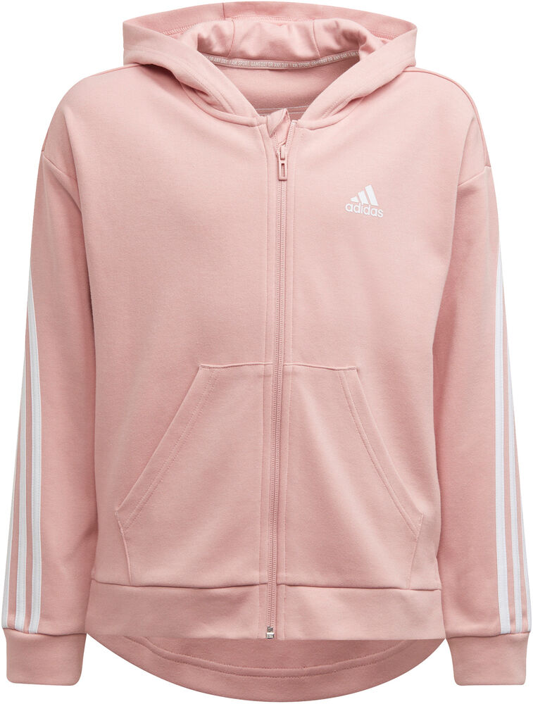 Adidas 3stripes Fullzip Hættetrøje Piger Tøj Pink 140