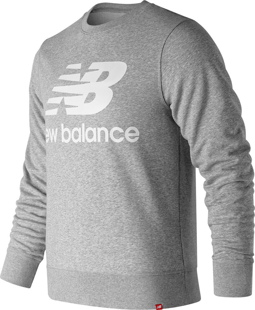 7: New Balance Essentials Stacked Logo Sweatshirt Herrer Spar2540 Grå Xs